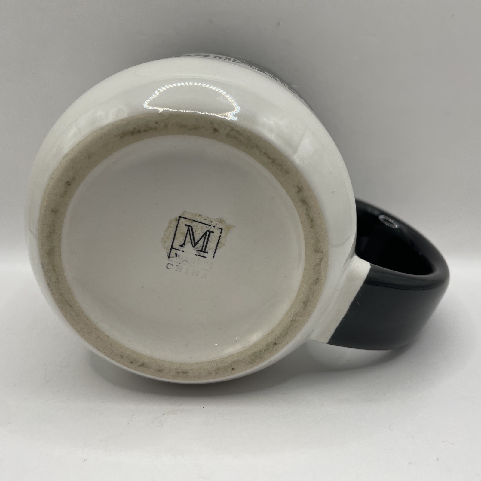 Yellowstone National Park Black & White Coffee Mug Cup with Moose Design EUC
