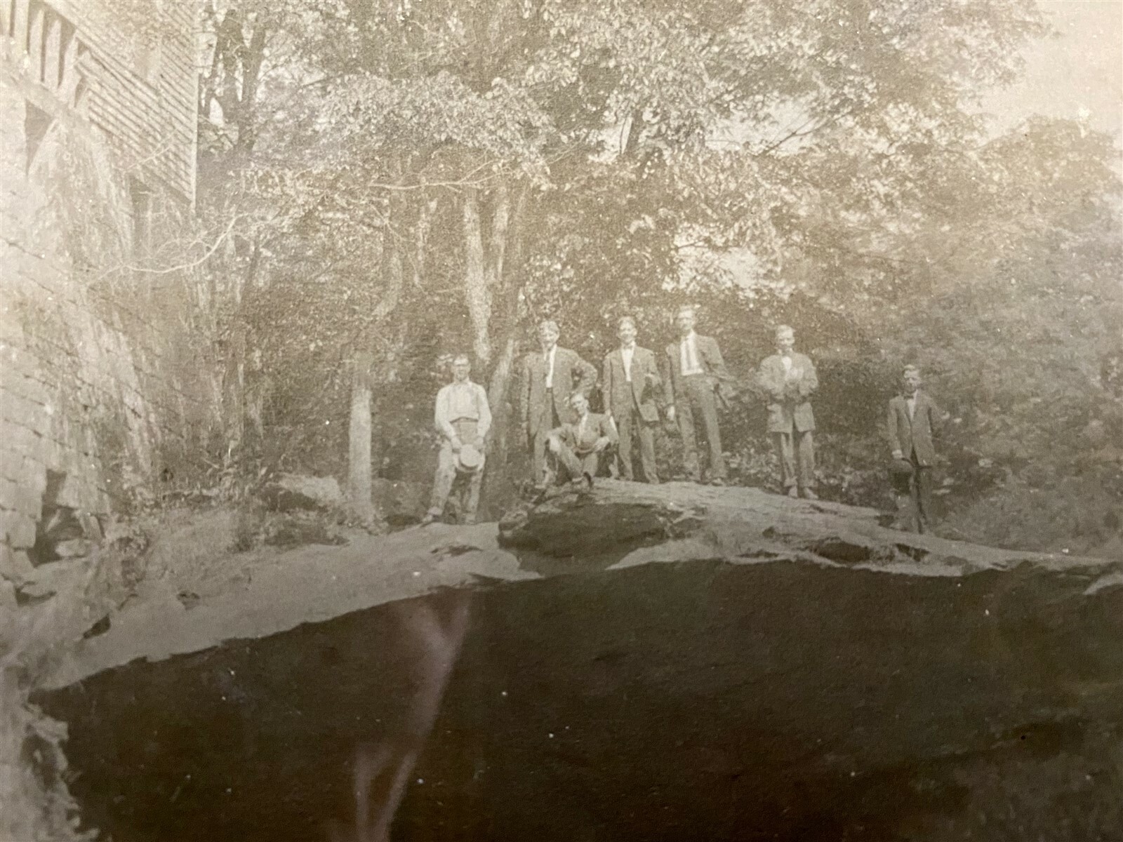 RARE Photo on Glass of Mill Creek Park’s (Youngtown Ohio) Lanterman’s Mill (OH)