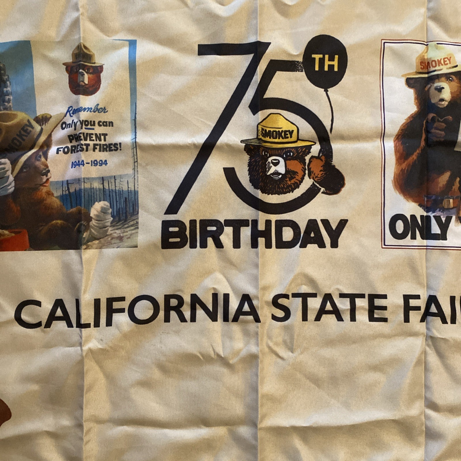 Camp Smokey, Smokey The Bear 75th Birthday Collectors Scarf 2019 CA State Fair