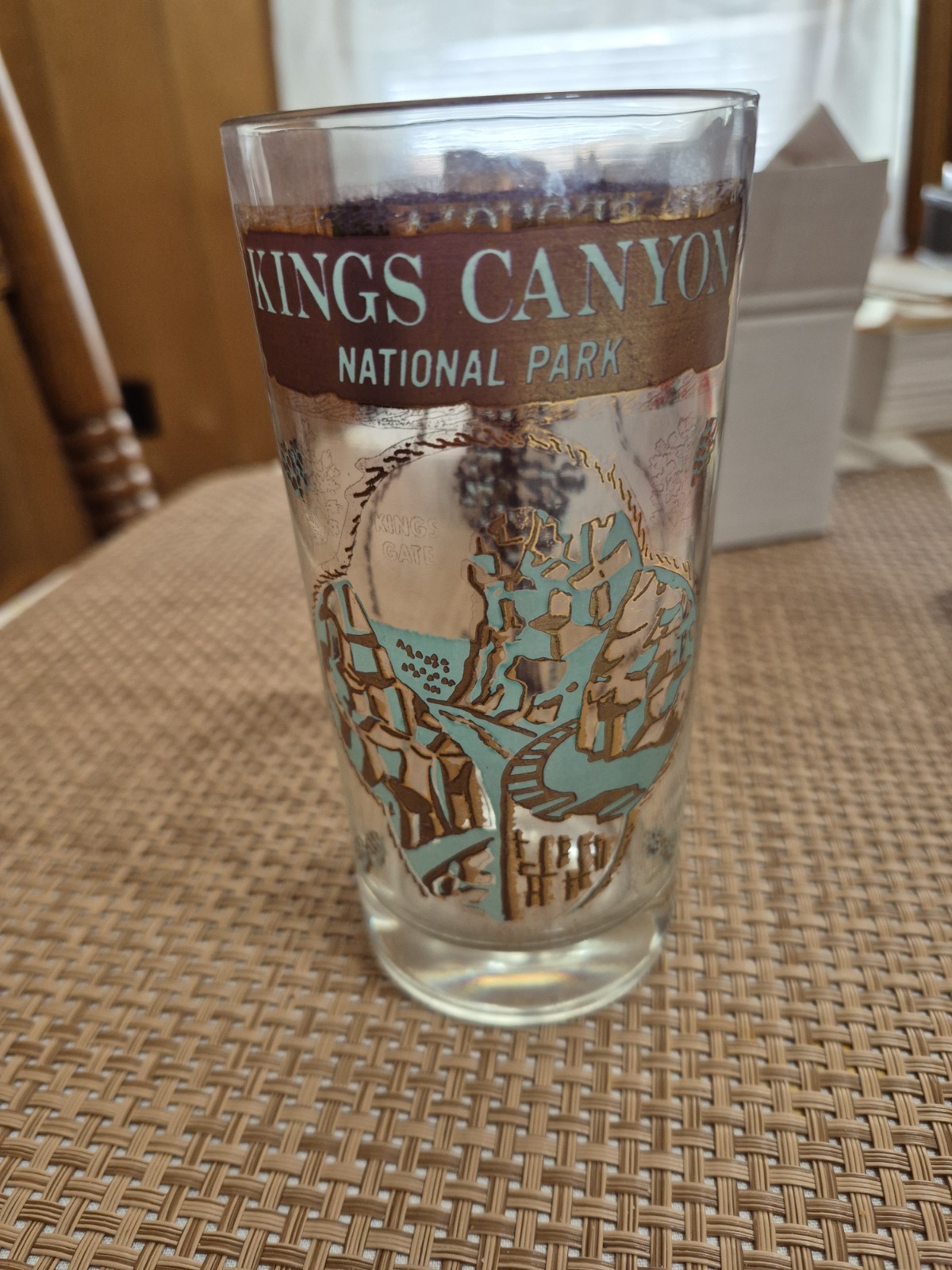 Vintage Kings Canyon National Park Souvenir Drinking Glass 6″ Tall