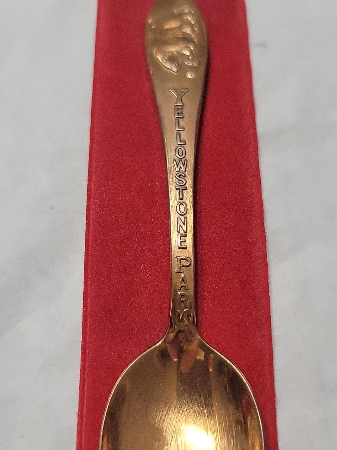 Yellowstone National Park Solid Copper Vintage Souvenir Spoon Collectible
