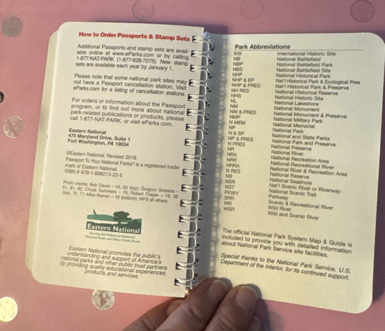 New, but unwrapped, Blue Passport To Your National Parks with map stamp book