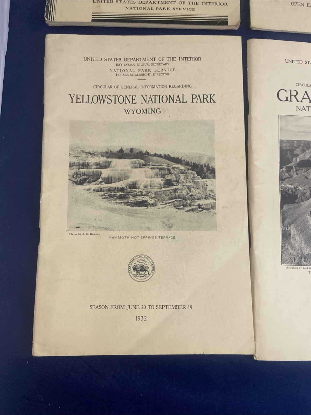 Lot of 6 NATIONAL PARK Guide Books from 1932 & 1933 – VG+ Yosemite Glacier +