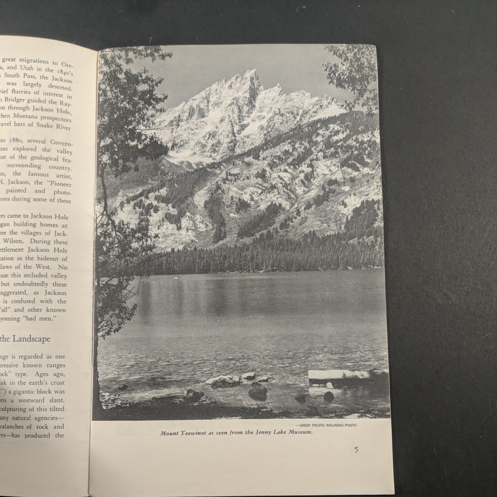 Vintage 1955 Grand Teton National Park Brochure Pamphlet Map Guide Info booklet