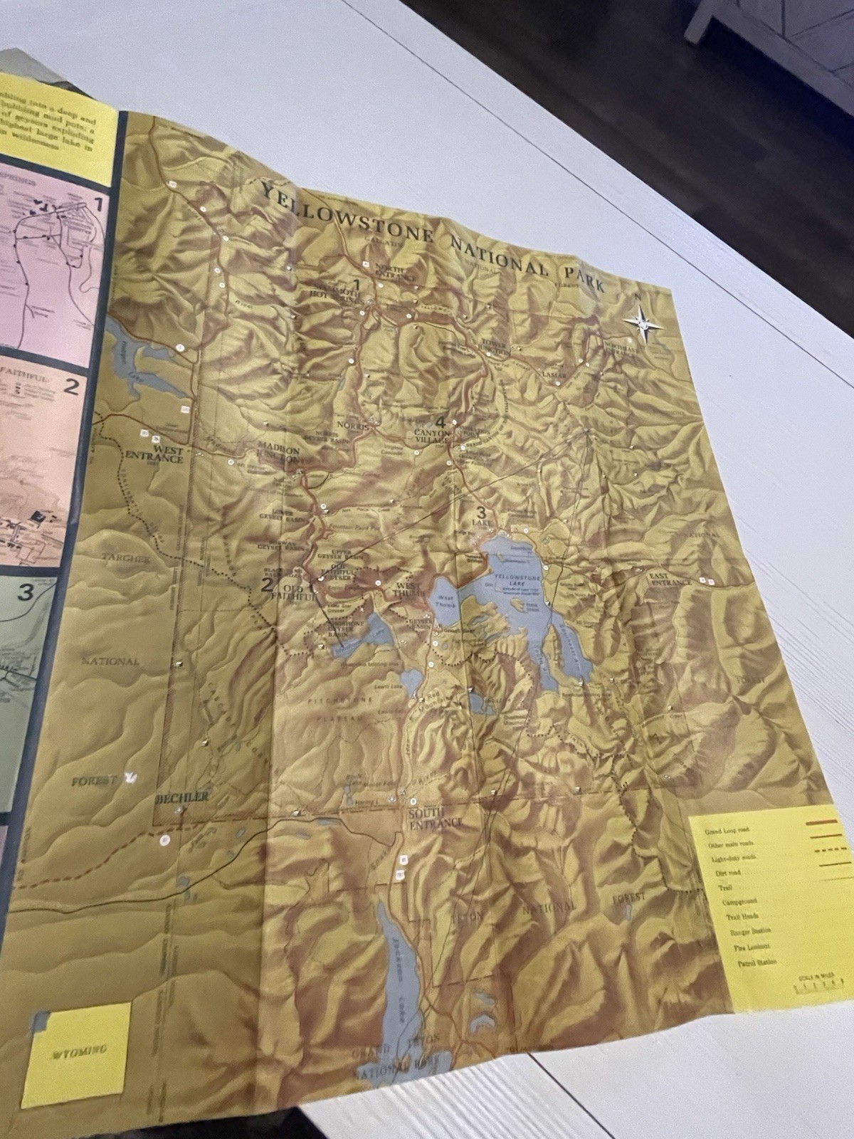Yellowstone National Park 50th Anniversary Brochure & Map 1966 Wyoming Idaho MT