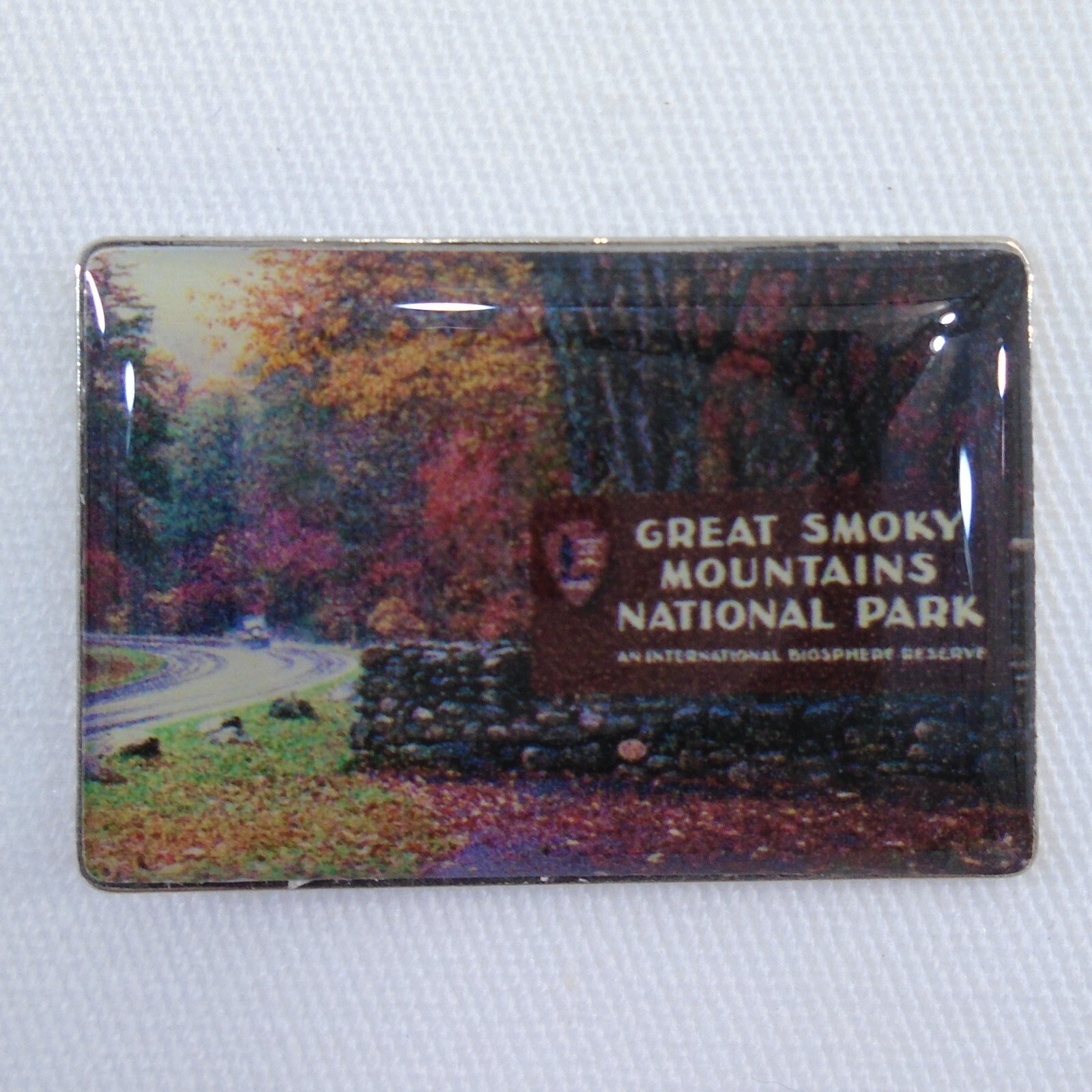 Great Smoky Mountains National Park Welcome Sign Photo Lapel Pin