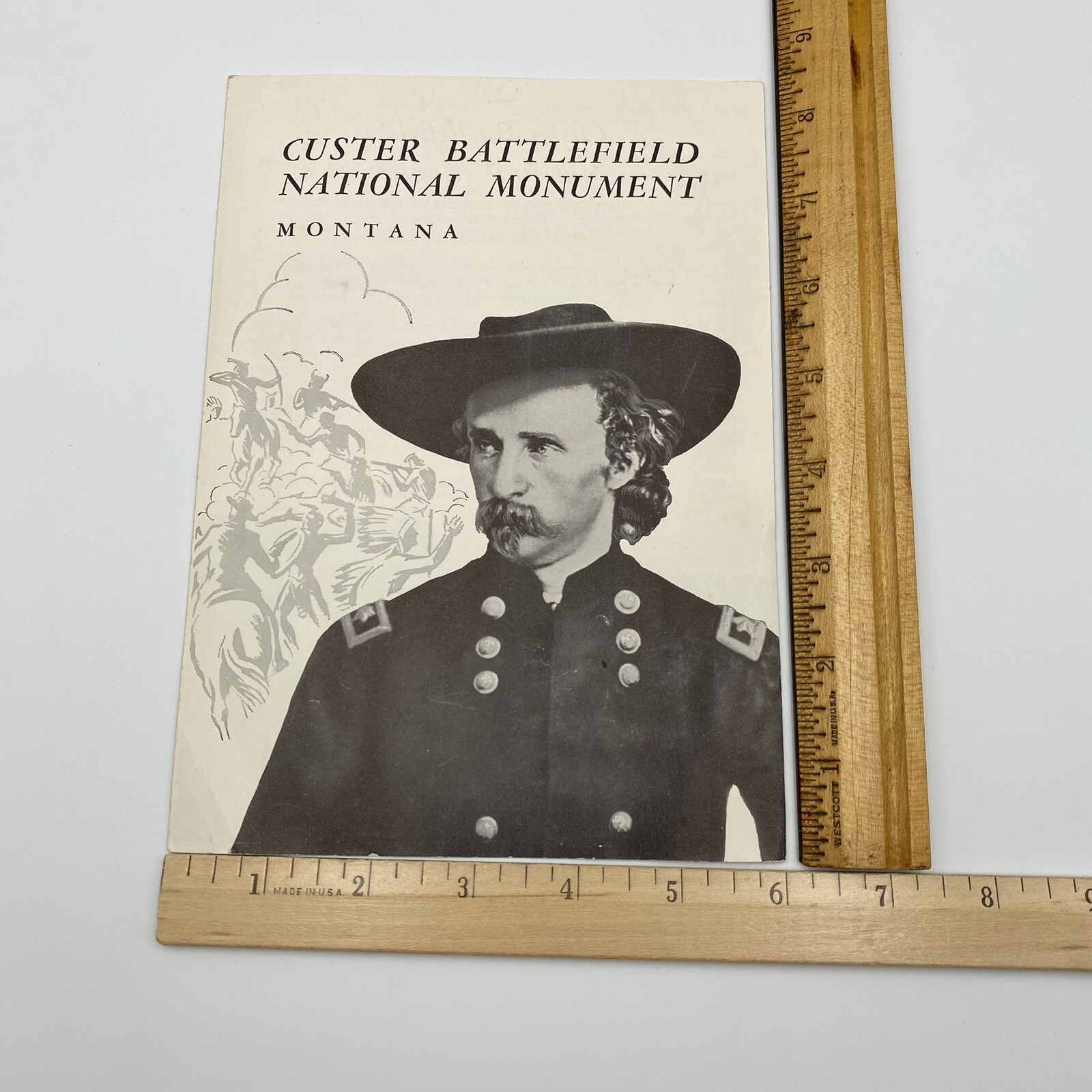 Custer Battlefield National Monument Montana Revised 1952 Tri-Fold Brochure