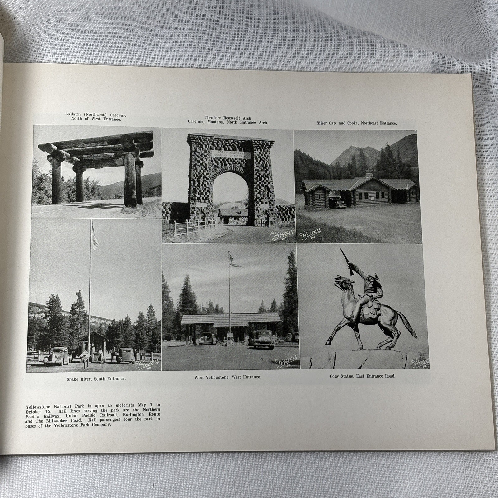 Haynes Souvenir Album Yellowstone National Park Vtg Old Faithful Booklet 1949