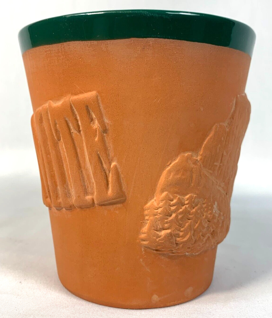 Yosemite National Park Mug Terra Cotta & Green Glaze Vintage Half Dome