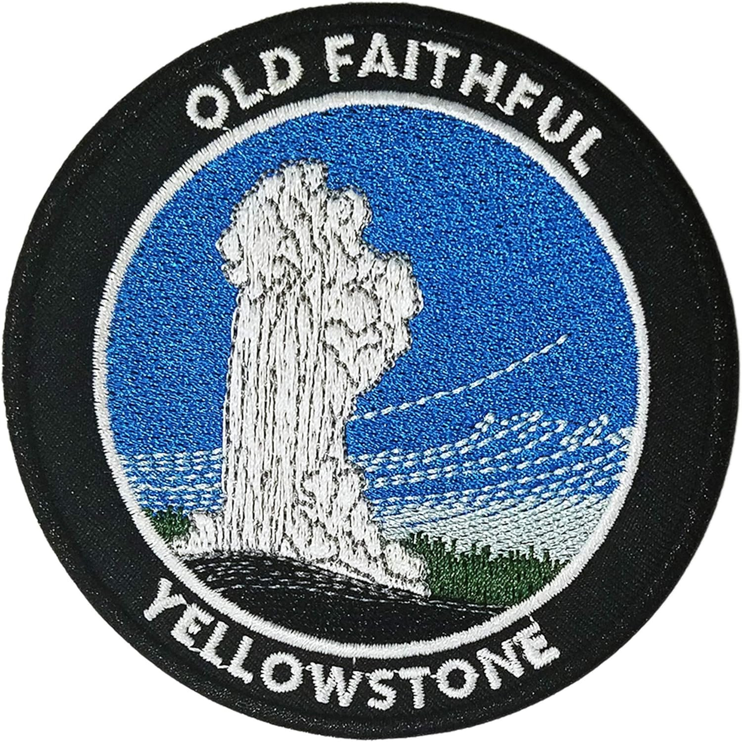 Old Faithful Yellowstone National Park 3.5″ Embroidered Patch DIY Iron or Sew-On