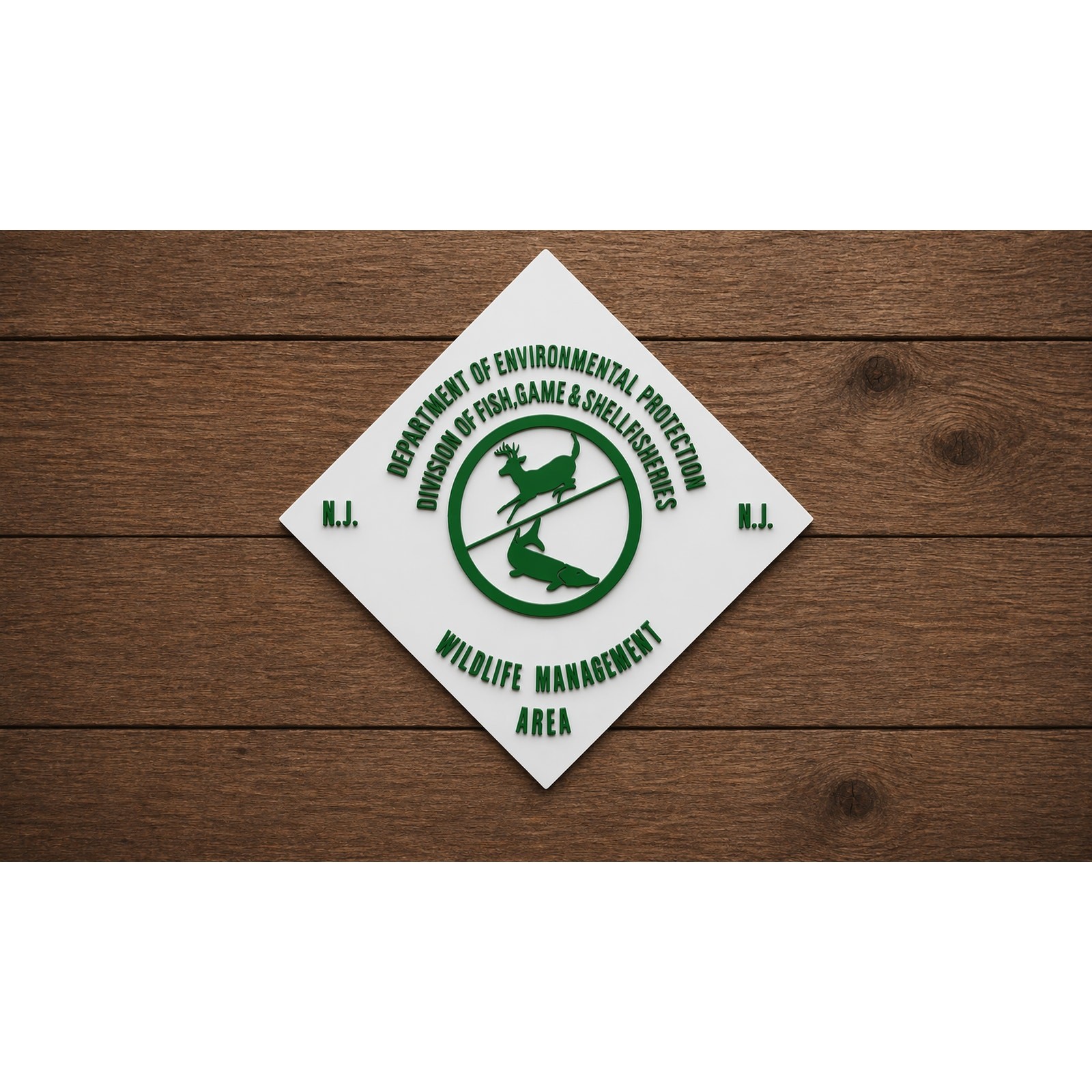 New Jersey Wildlife Management Area Sign Environmental Protection Fish Game DNR