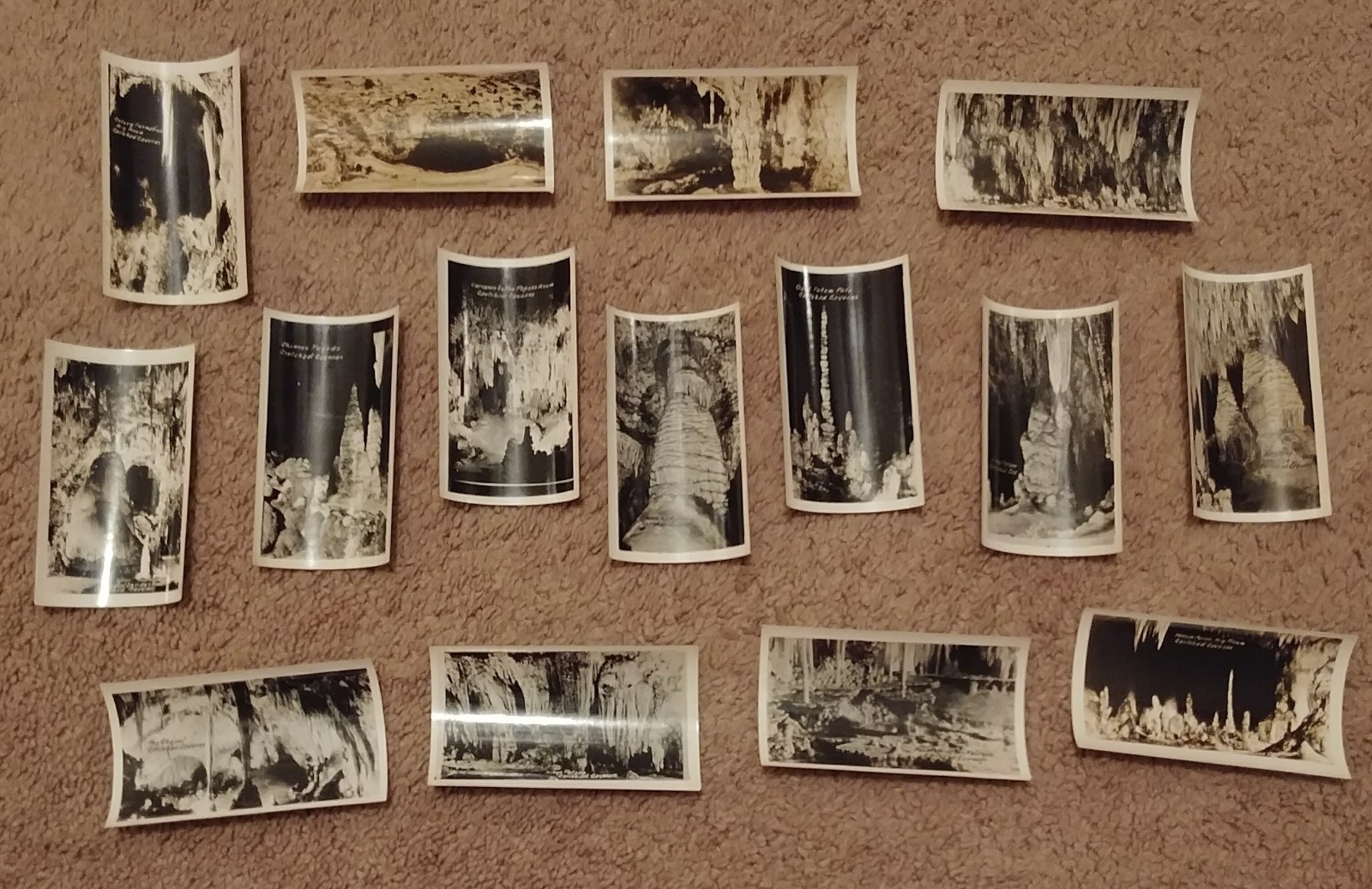 Lot of 15 Vintage Black & White Souvenir Photos – Carlsbad Caverns New Mexico