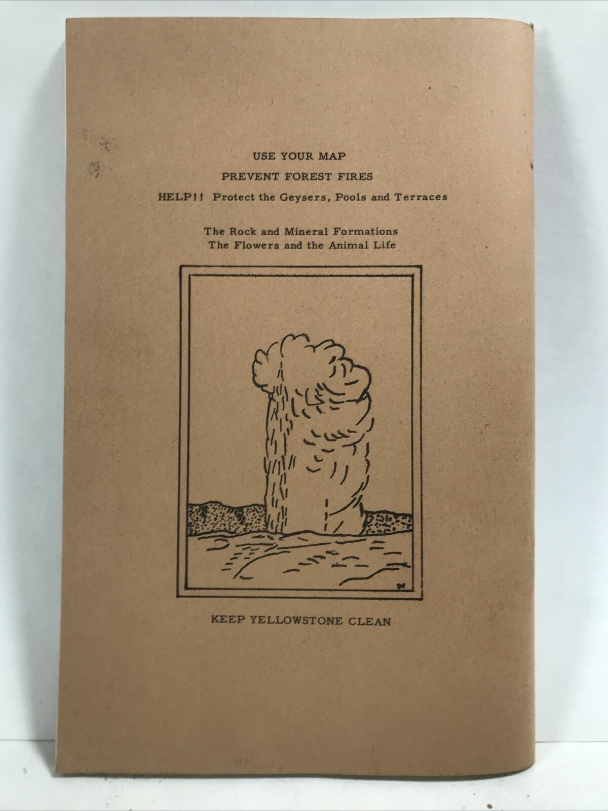 1952 WILD ANIMALS OF YELLOWSTONE NATIONAL PARK by Harold J. Brodrick Booklet