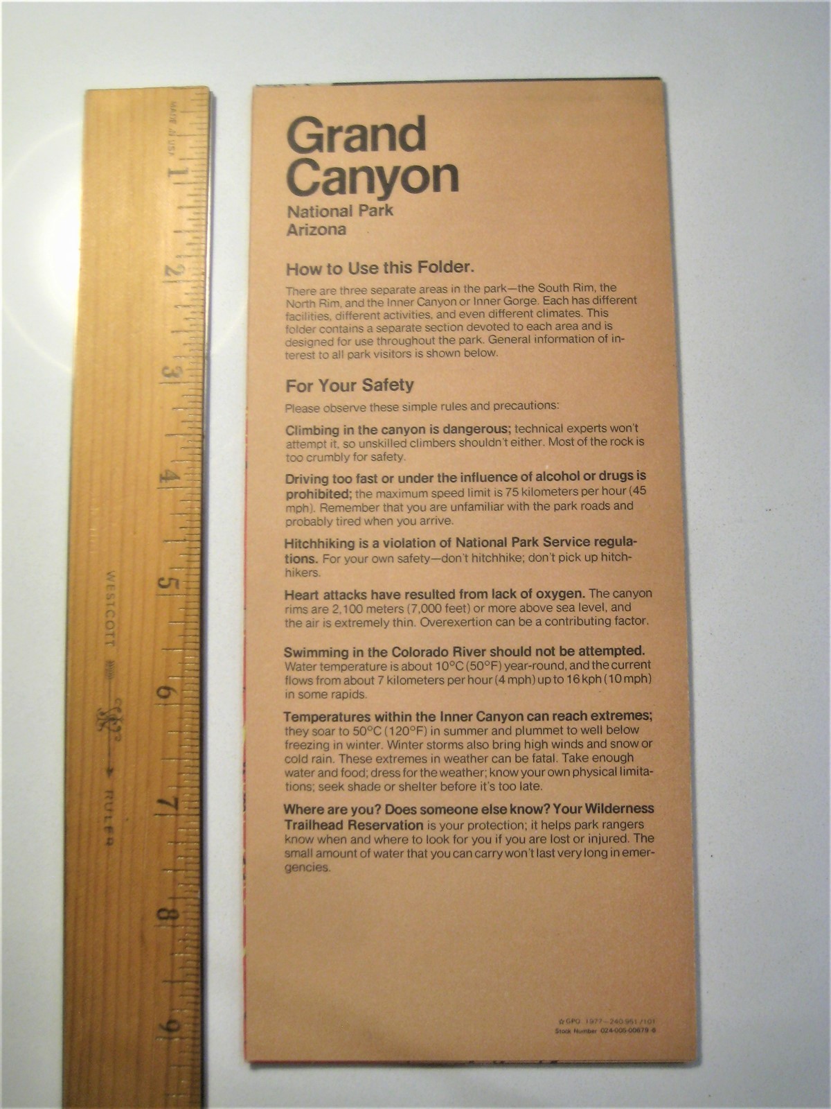 Vintage Grand Canyon National Park Brochure Pamphlet & Flyers, FREE SHIPPING
