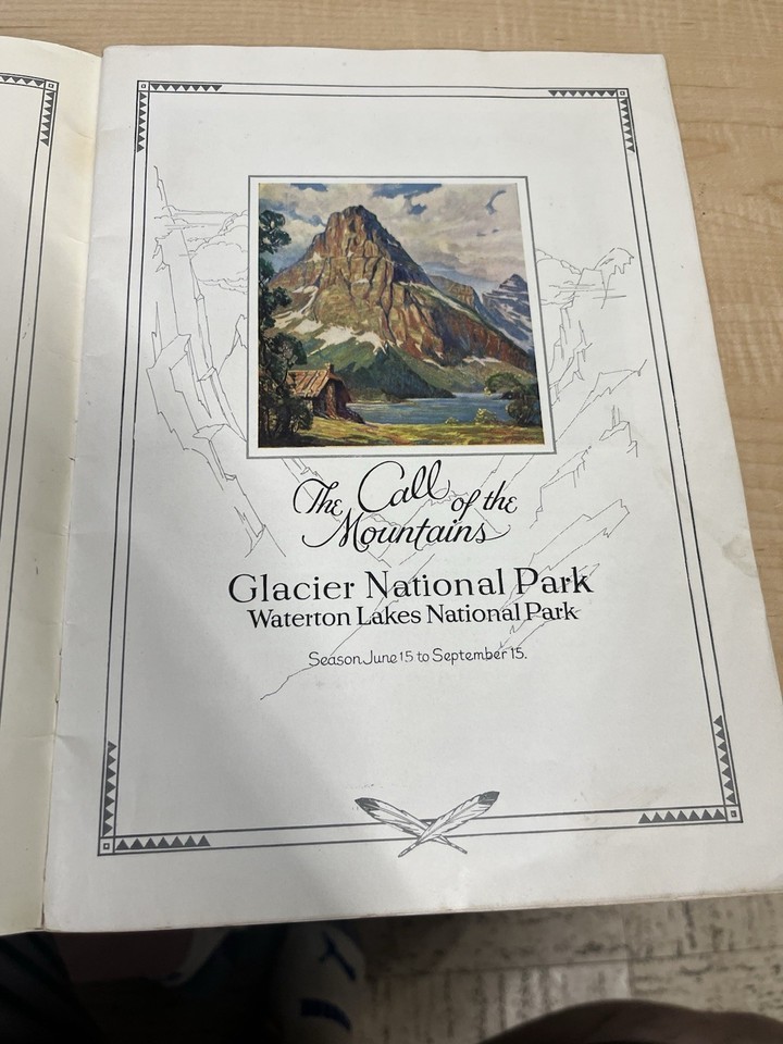 Glacier National Park Travel Brochure 1932 The Call of the Mountains GN RR