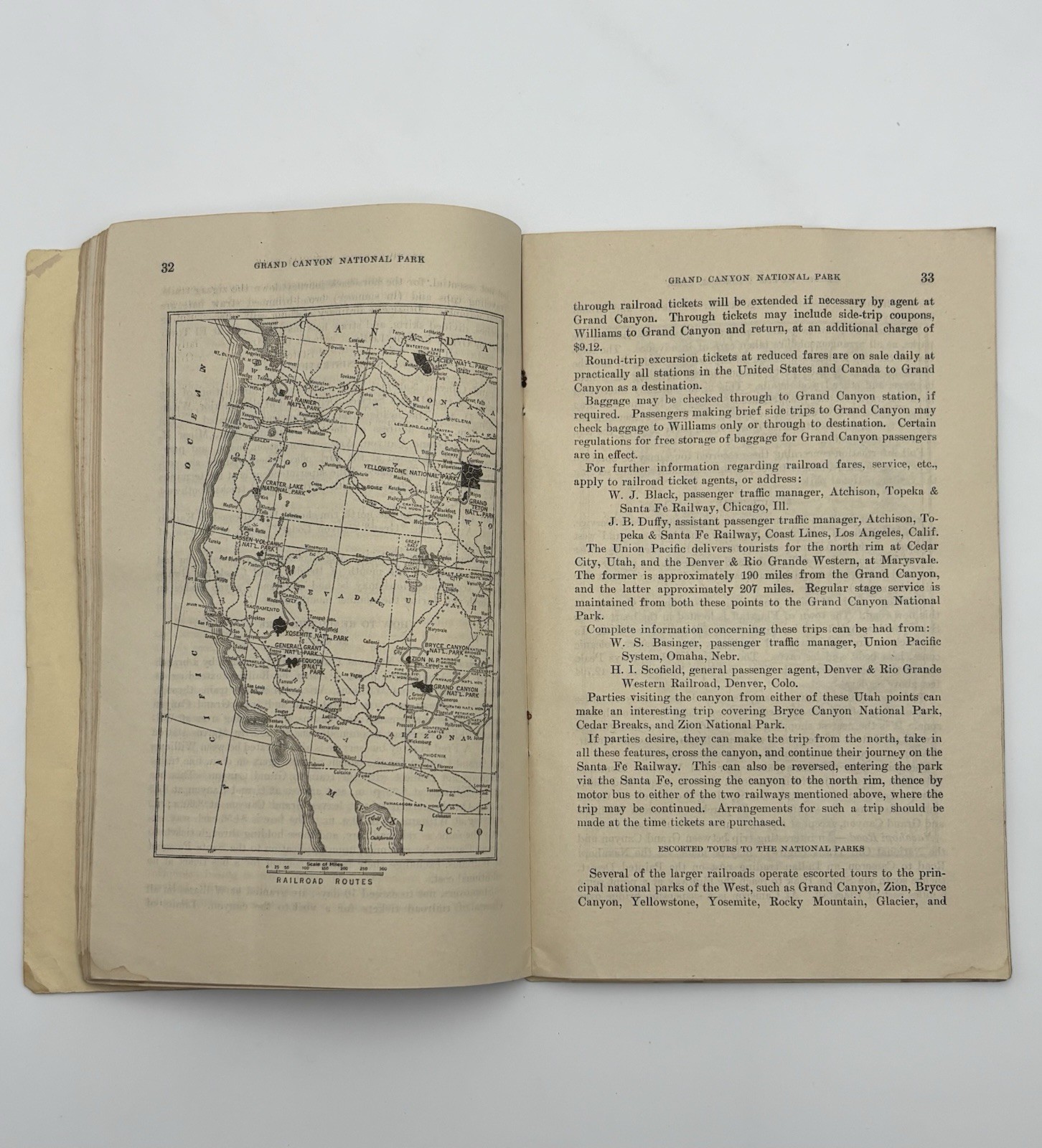 1931 Grand Canyon Department of the Interior Travel Guide Maps and Fred Harvey