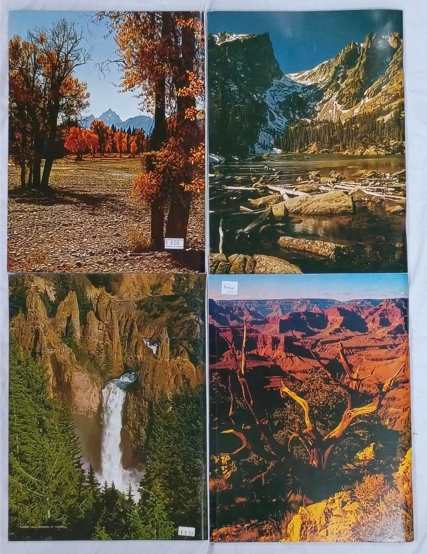 Lot 4 Vintage National Parkways Guides Rocky Mtn Yellowstone Grand Teton Canyon
