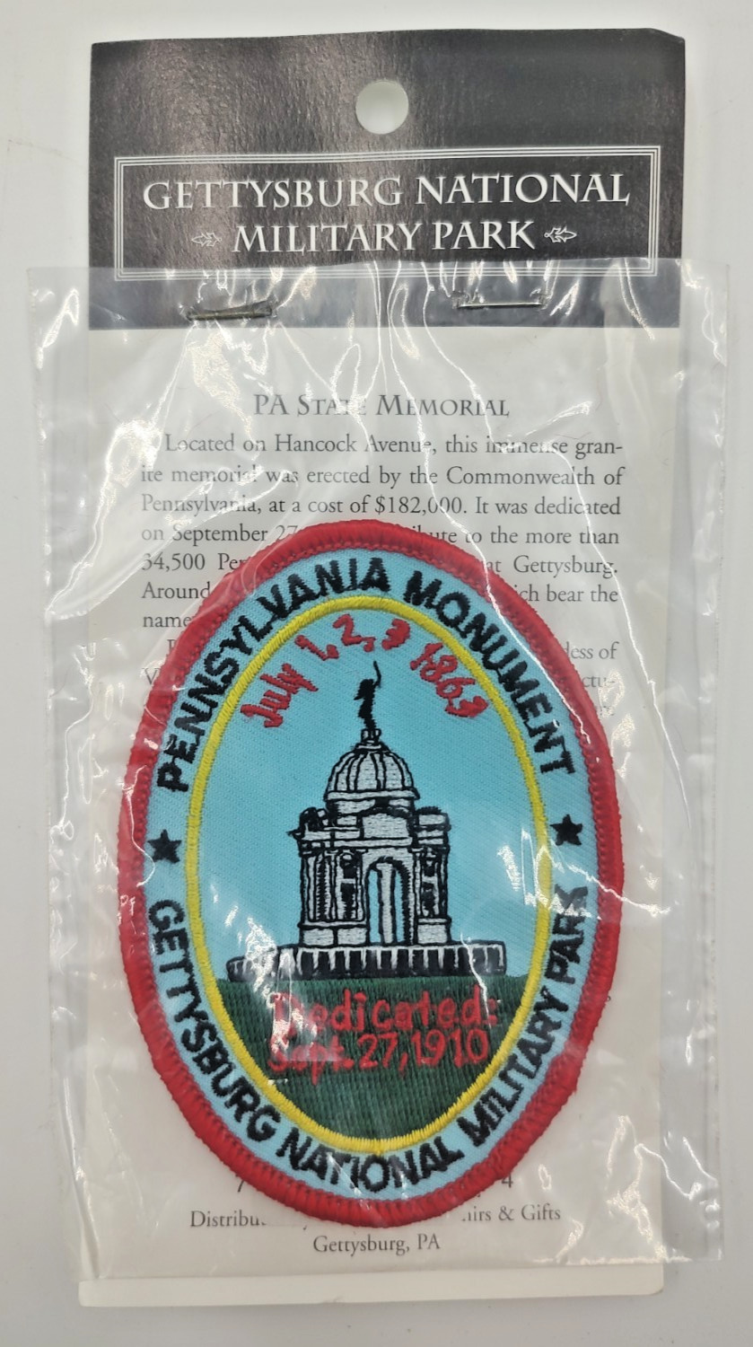 NIP Battle of Gettysburg National Military Park NMP Pennsylvania Monument Patch