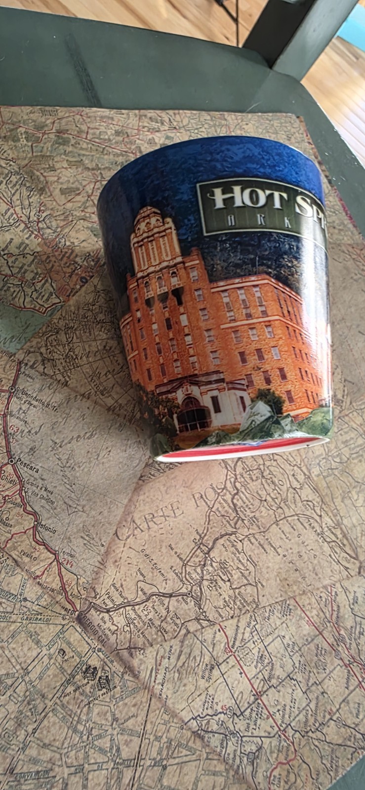 ARKANSAS HOT SPRINGS NATIONAL PARK MUG Coffee Bathouse Row Army Navy Hospital
