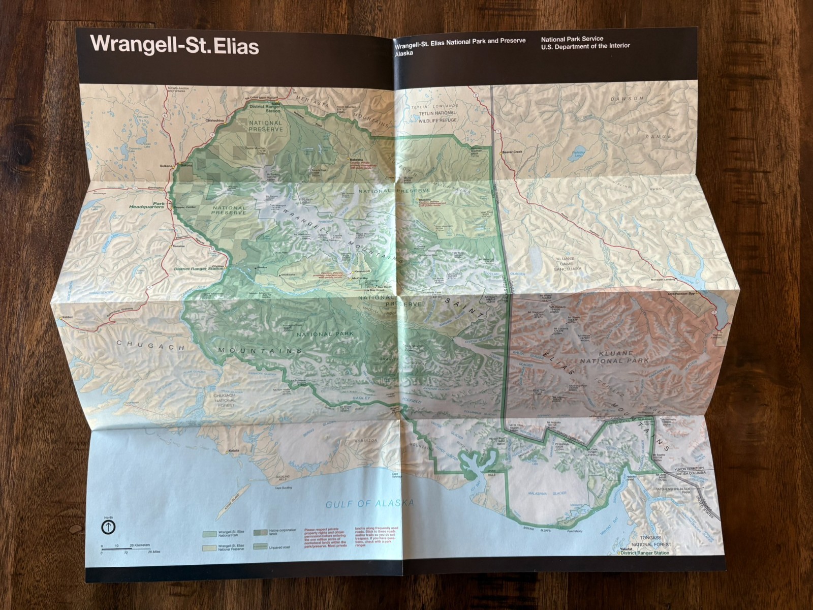 Wrangell-St. Elias National Park – 1997 Unigrid Brochure Map Pamphlet