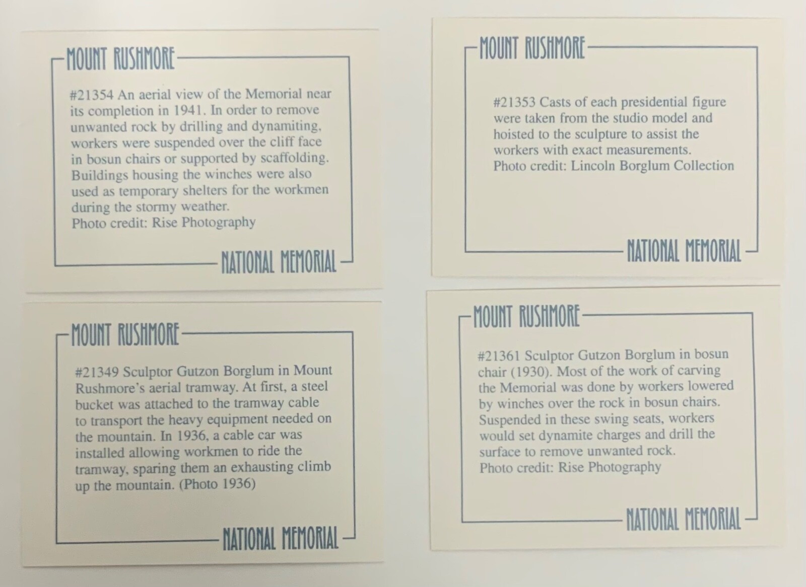 Mount Rushmore National Memorial – Twelve Prints 3 1/2×2 3/4 Inch With Envelope