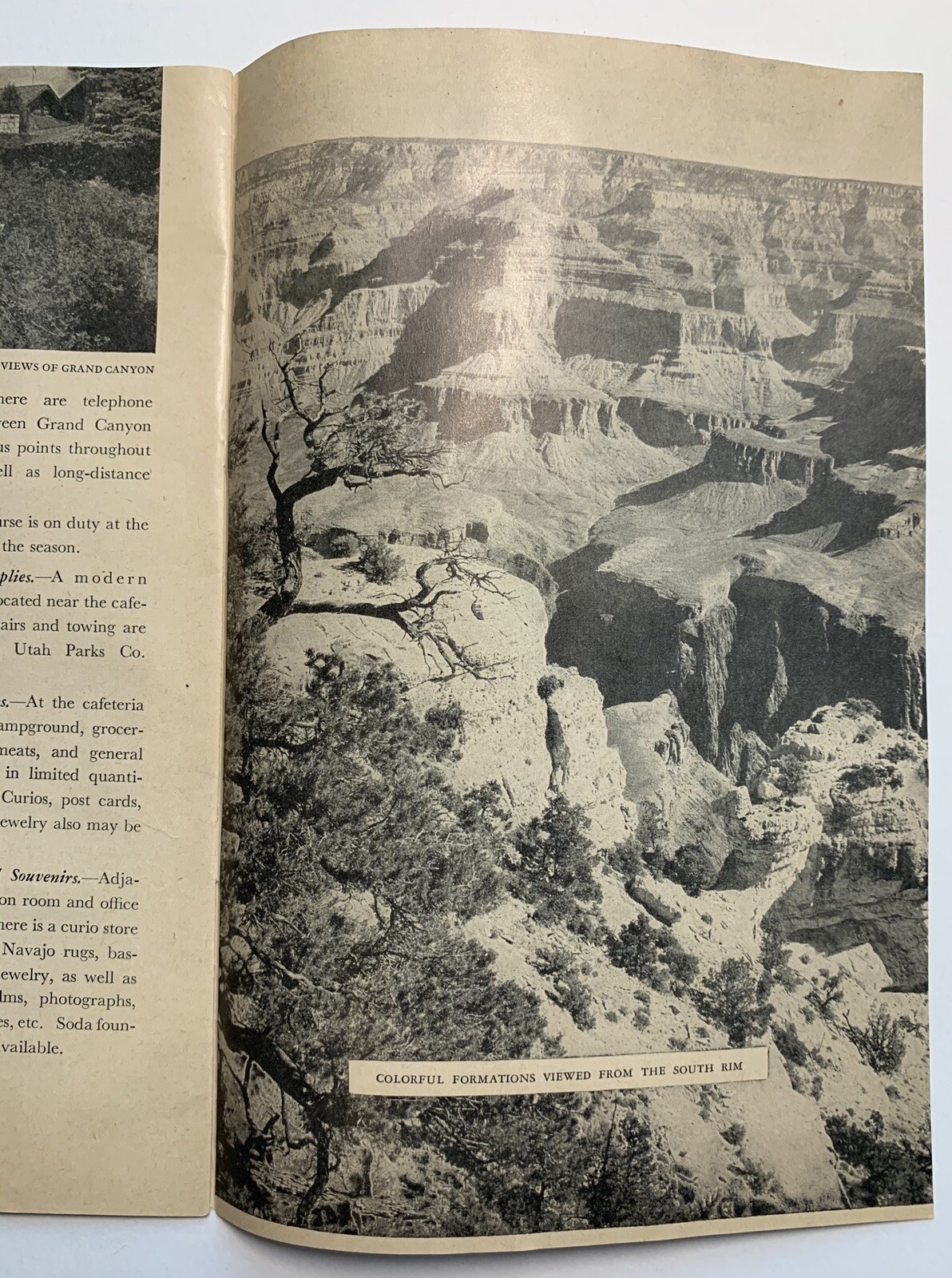 Vintage TOURIST GUIDE: 1954 Grand Canyon National Park – Arizona
