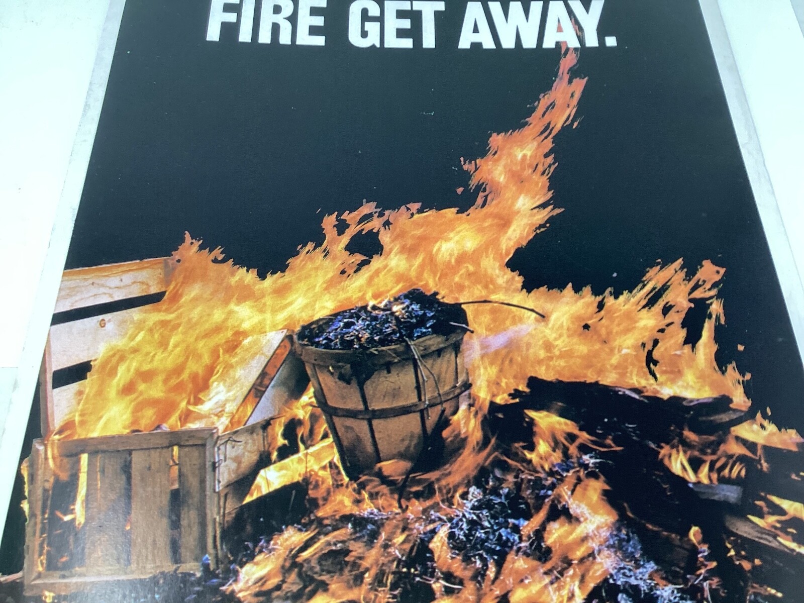 Vintage 1971 Don’t Let Fire Get Away From You Poster Environmental Fire Prevent