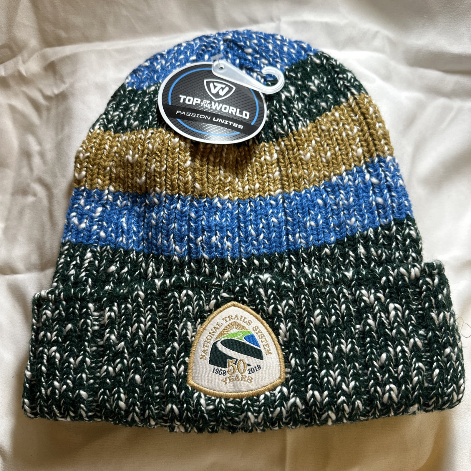 Top of the World National Trails System 50 Years Cuffed Knit Hat New w Tag