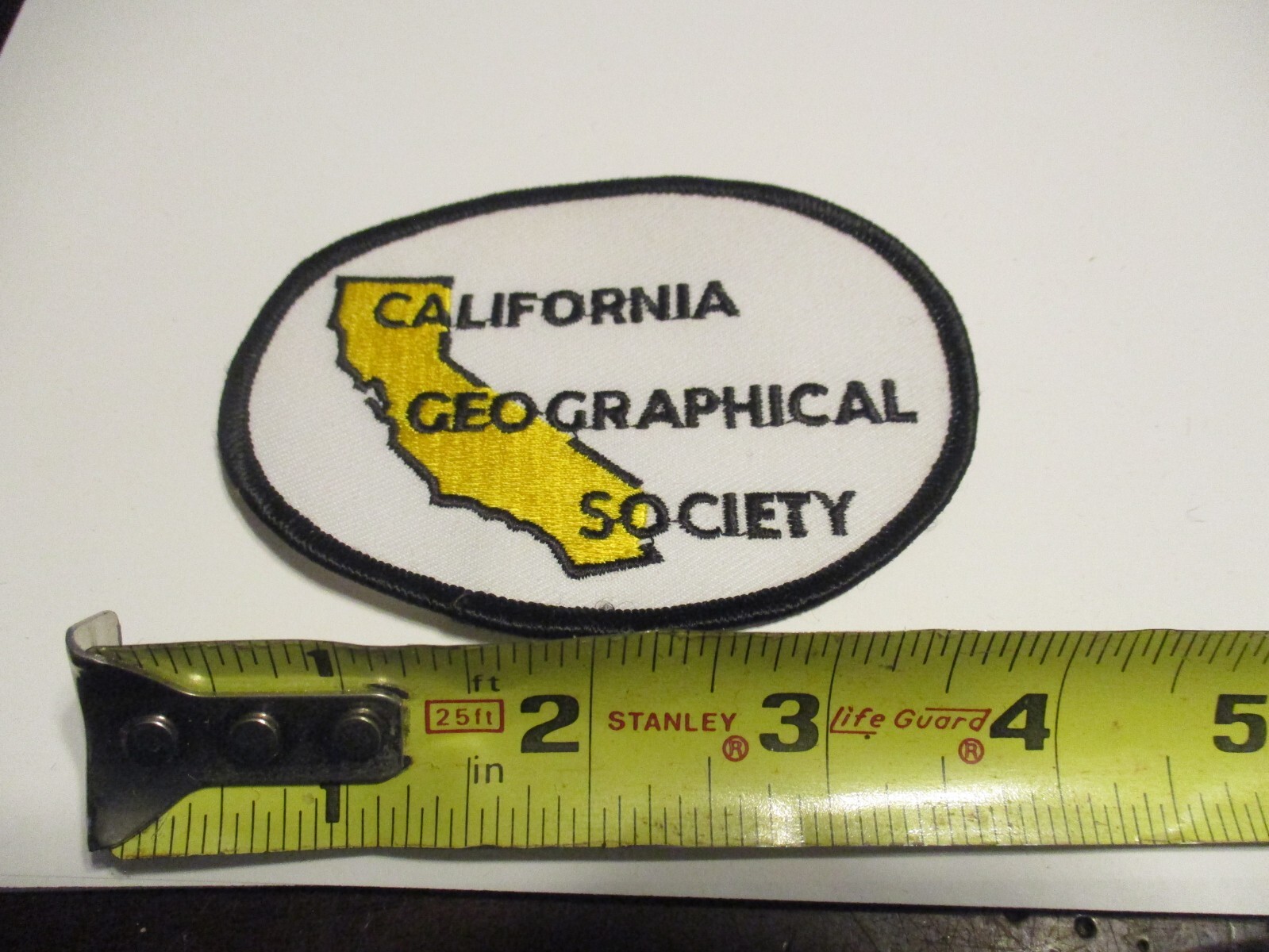 CALIFORNIA GEOGRAPHICAL SOCIETY ORIGINAL company logo GRAPHIC VTG OLD PATCH