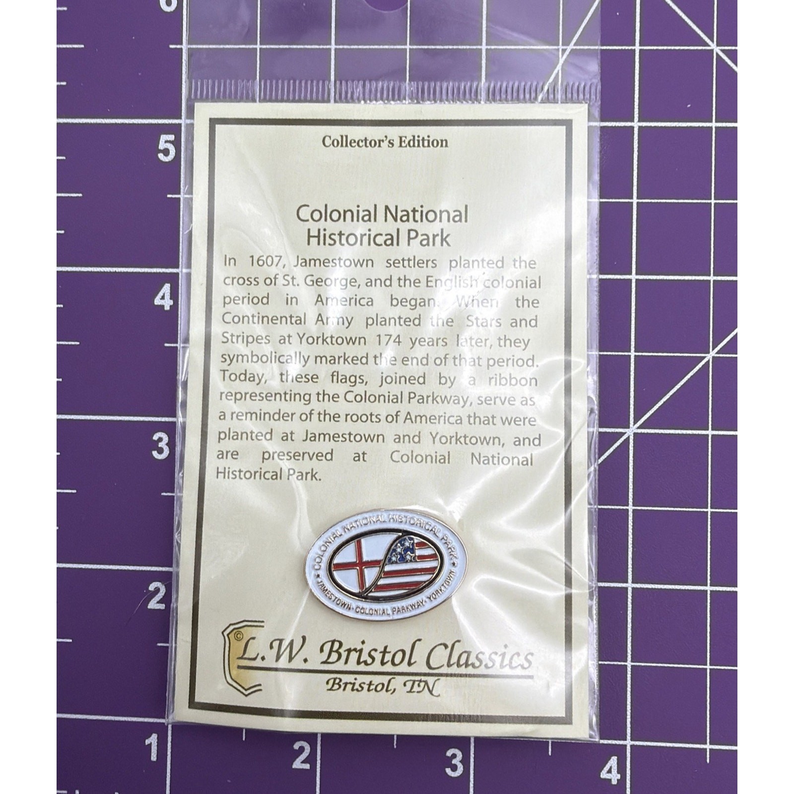 New! Colonial National Historical Park Jamestown Yorktown Souvenir Pin