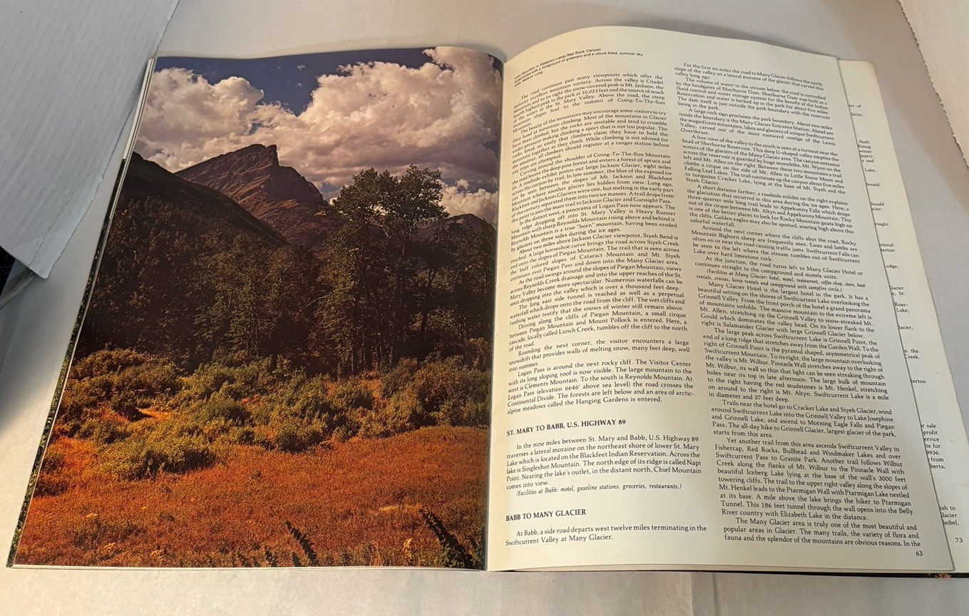 VTG 70s Glacier Nat’l Park Book Bundle; Glacier & Waterton Lakes, Logan Pass+