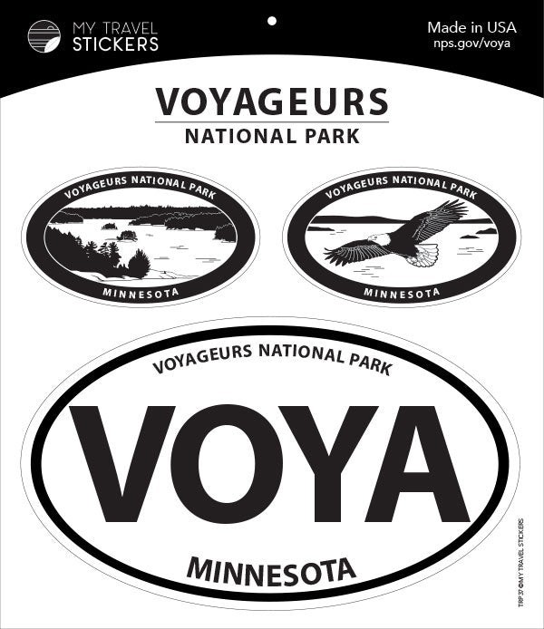 My Travel Stickers – Voyageurs National Park (VOYA) Minnesota Triple Vinyl Decal