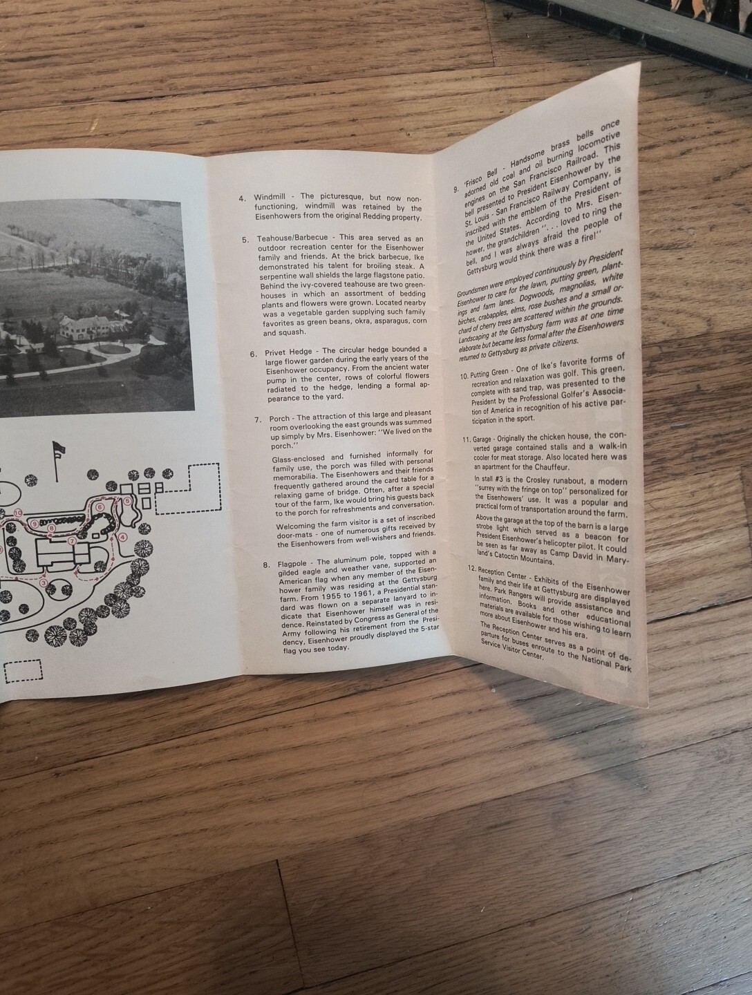 Vintage Eisenhower National Historic Site Foldout Brochure/Pamphlet