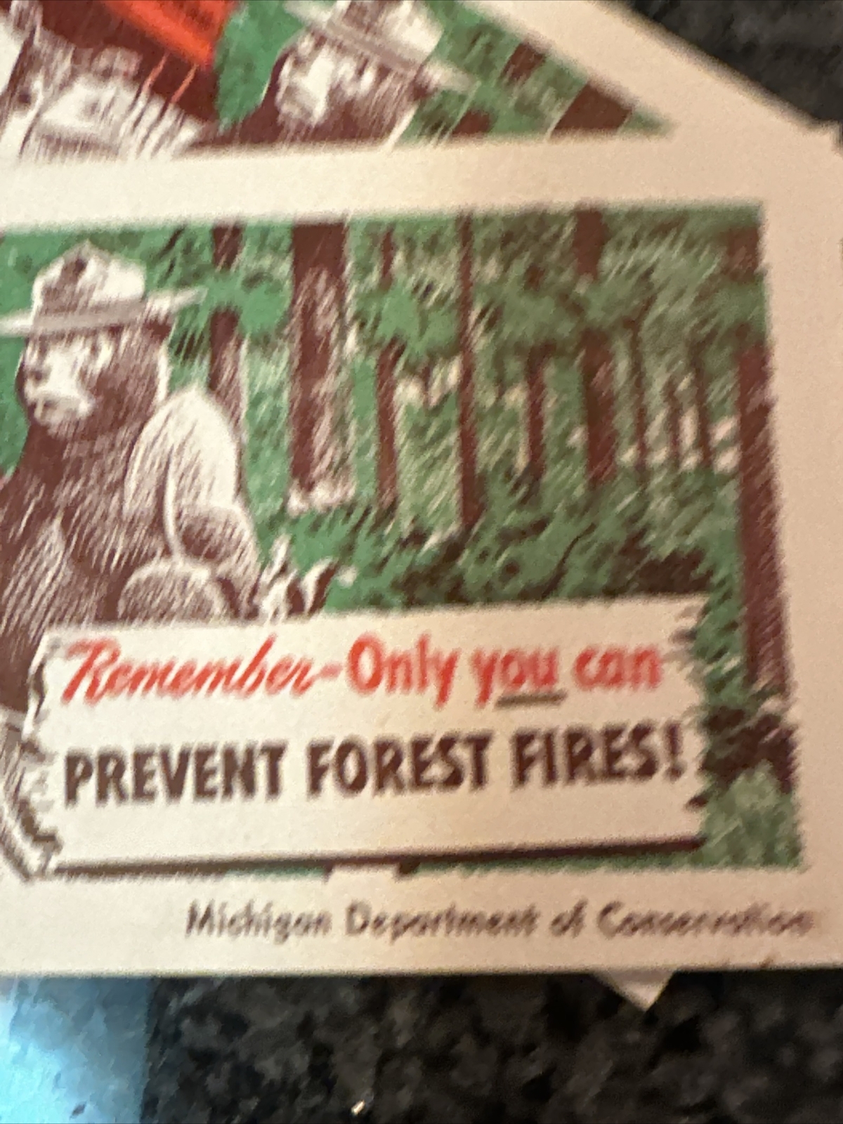 Smokey The Bear Bookmark Ruler 1949 Mini Sign National Park Icon EIGHTEEN Pieces