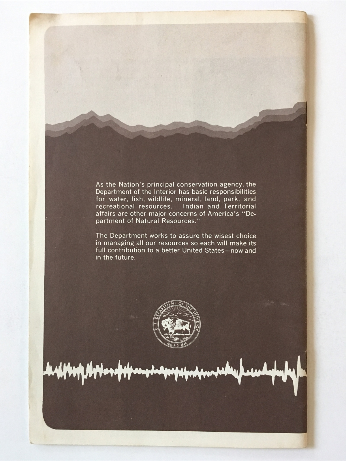 Vintage 1974 Earthquakes US Geological Survey 18 Page Booklet. P