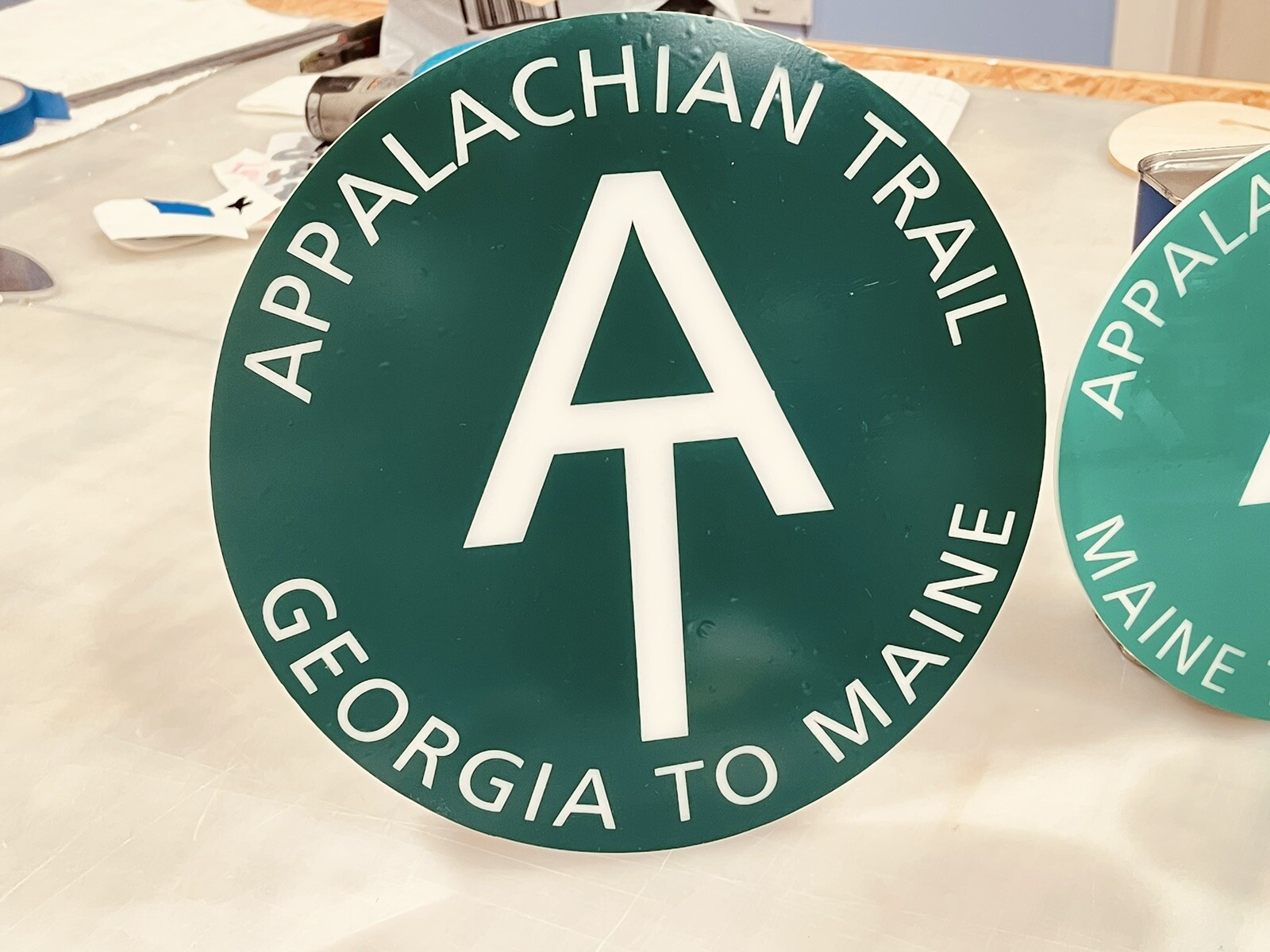 HANDMADE 10” Appalachian Trail Sign Gloss White Acrylic FREE Decal & SHIPPING
