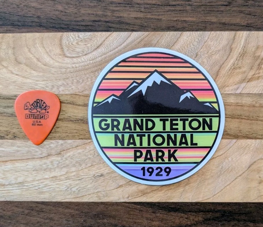 A Set Of Six (6) 3″ GRAND TETON National Park Sticker Decal