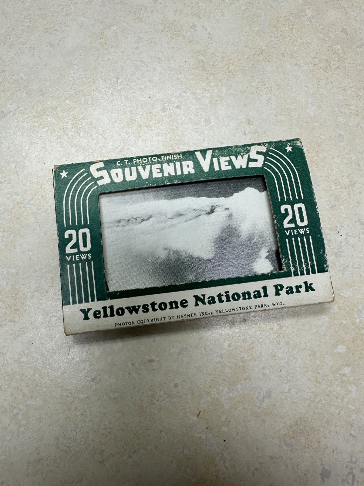 Souvenir Views B & W Vtg picture 20 Mini YELLOWSTONE National Park Haynes