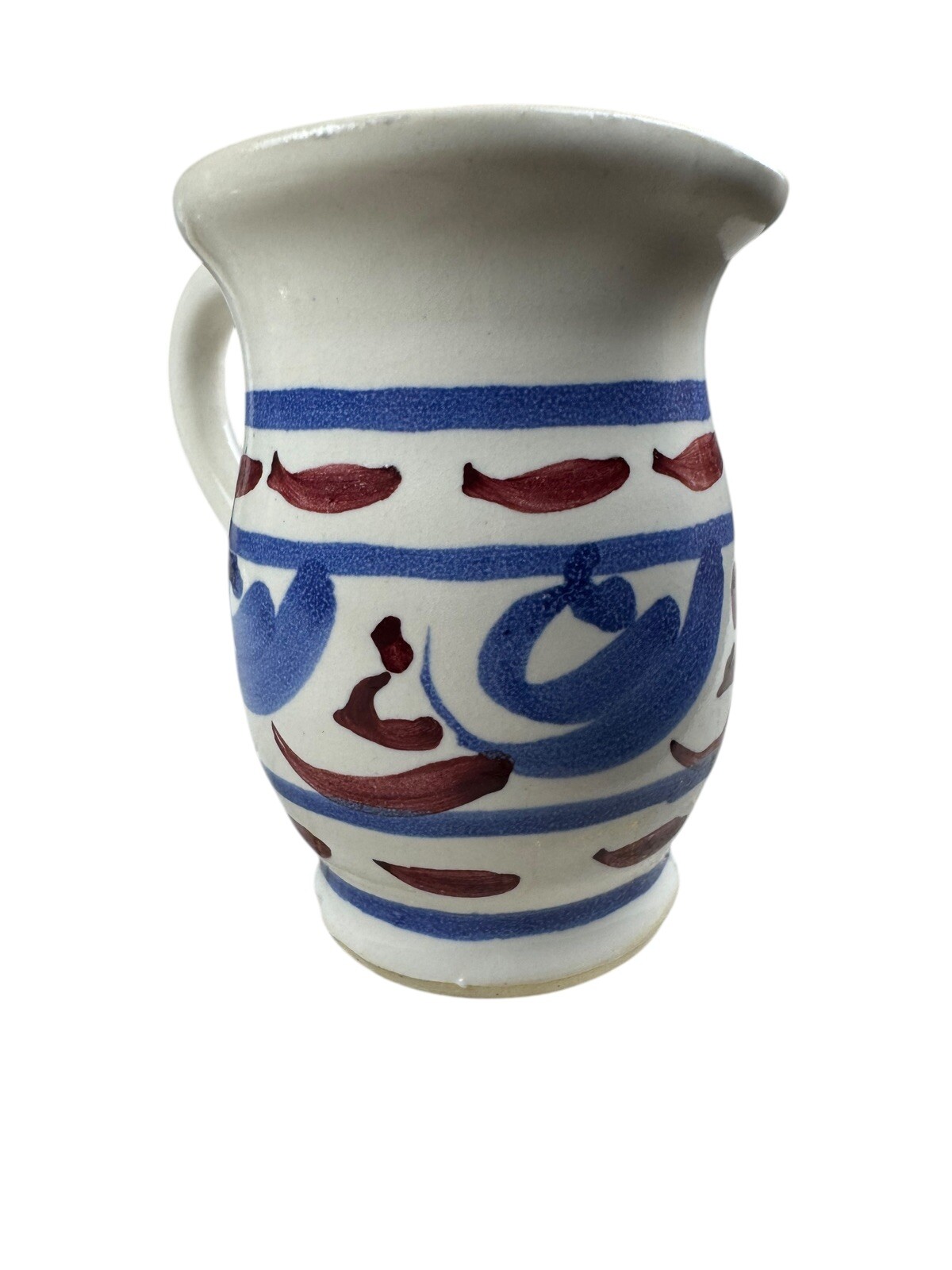 Vintage Eastern National Park Folk Pottery Pitcher Jamestown Collection Creamer