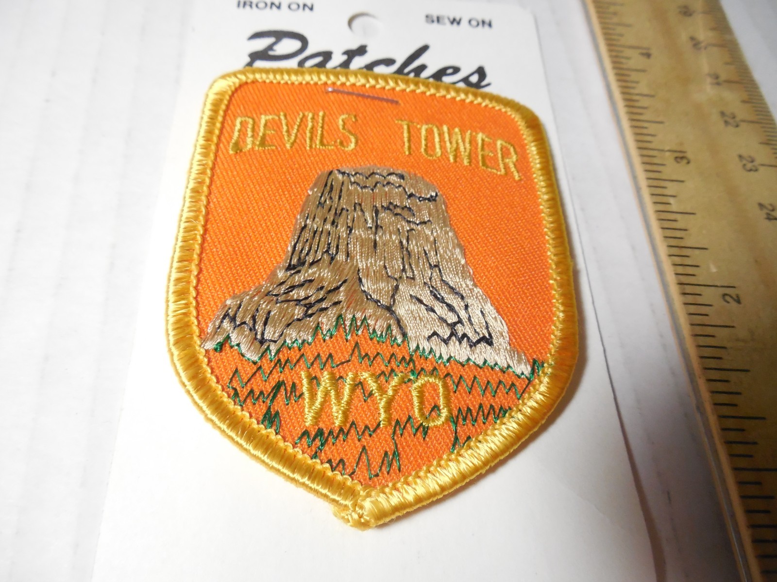 NIP Devils Tower Wyoming USA Embroidered Patch Iron On Rapid City SD