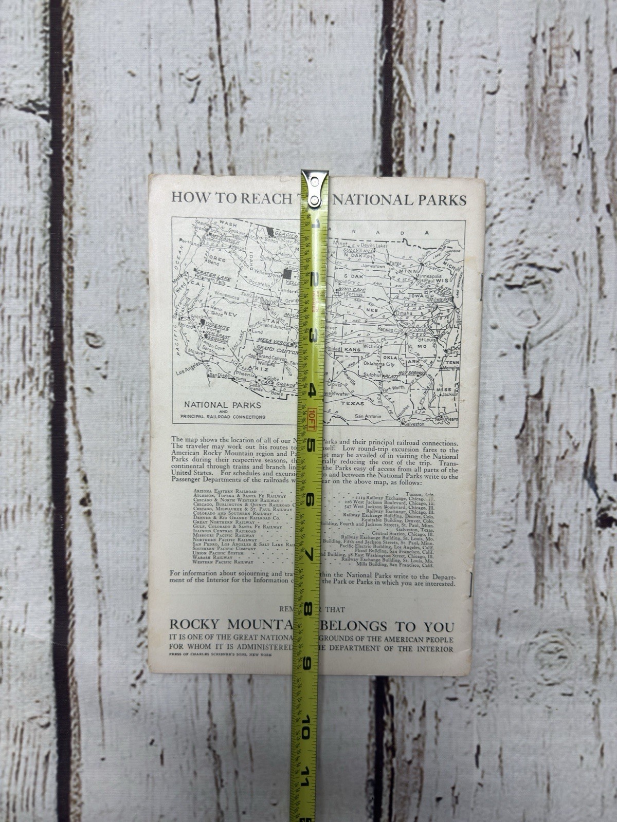 VTG The Rocky Mountain National Park Department Of The Interior Travel Look Book