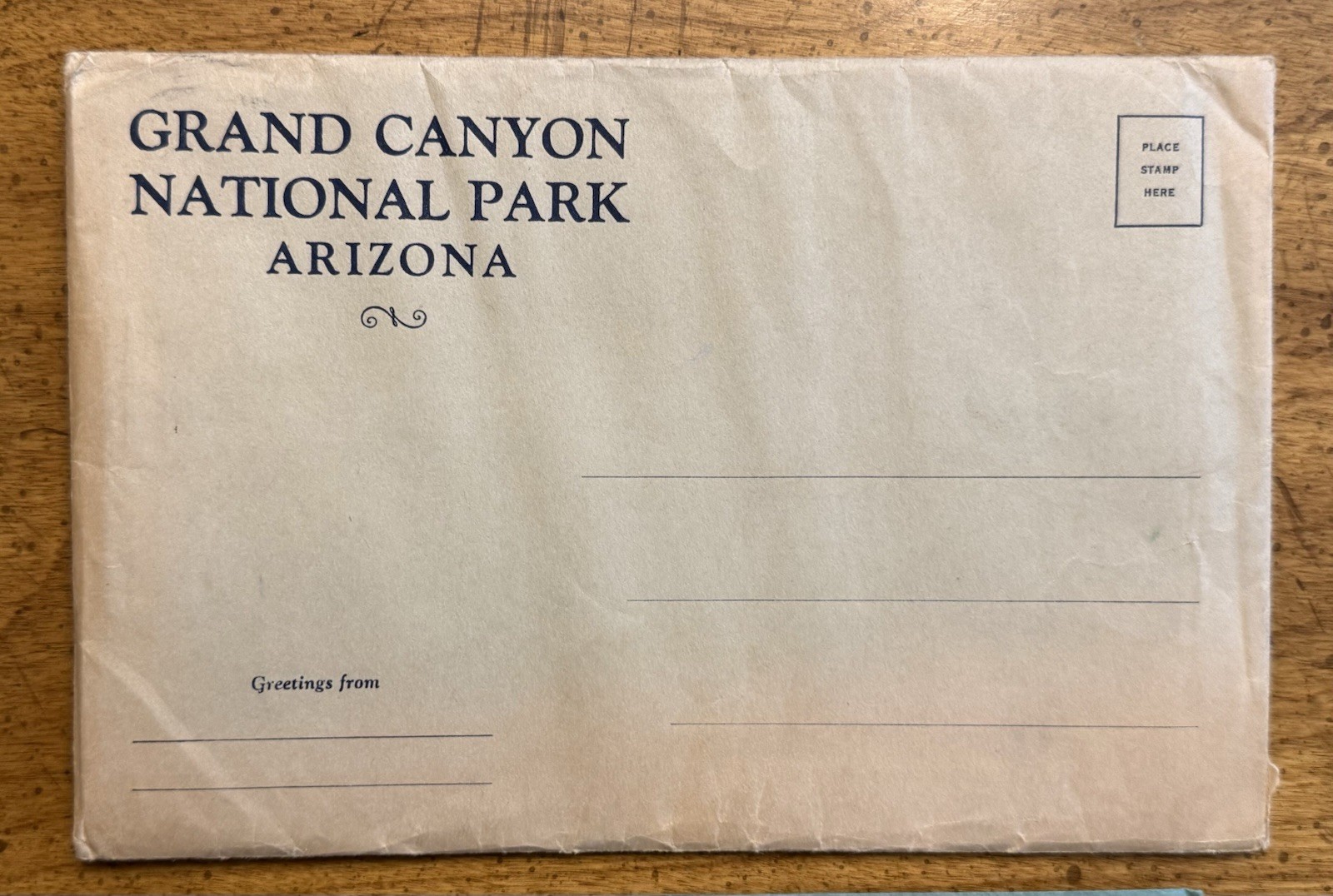 EARLY Grand Canyon National Park Arizona Photo Book Verkamp’s Original Envelope