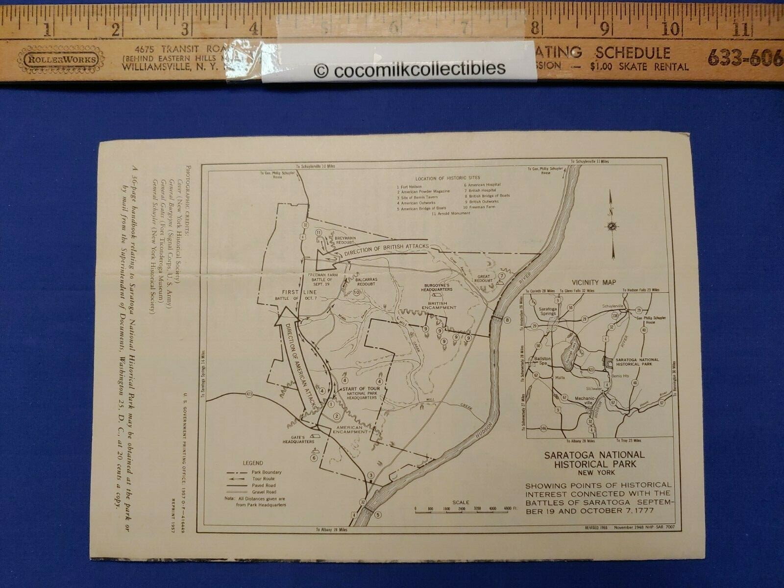 1957 Saratoga National Historic Park New York Brochure National Park Service
