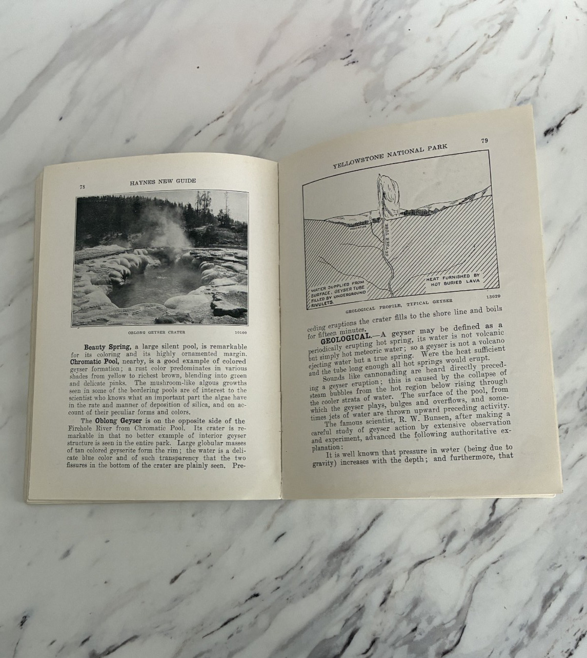 Vintage 1921 Haynes Guide Yellowstone National Park Handbook Book With Map 160pg