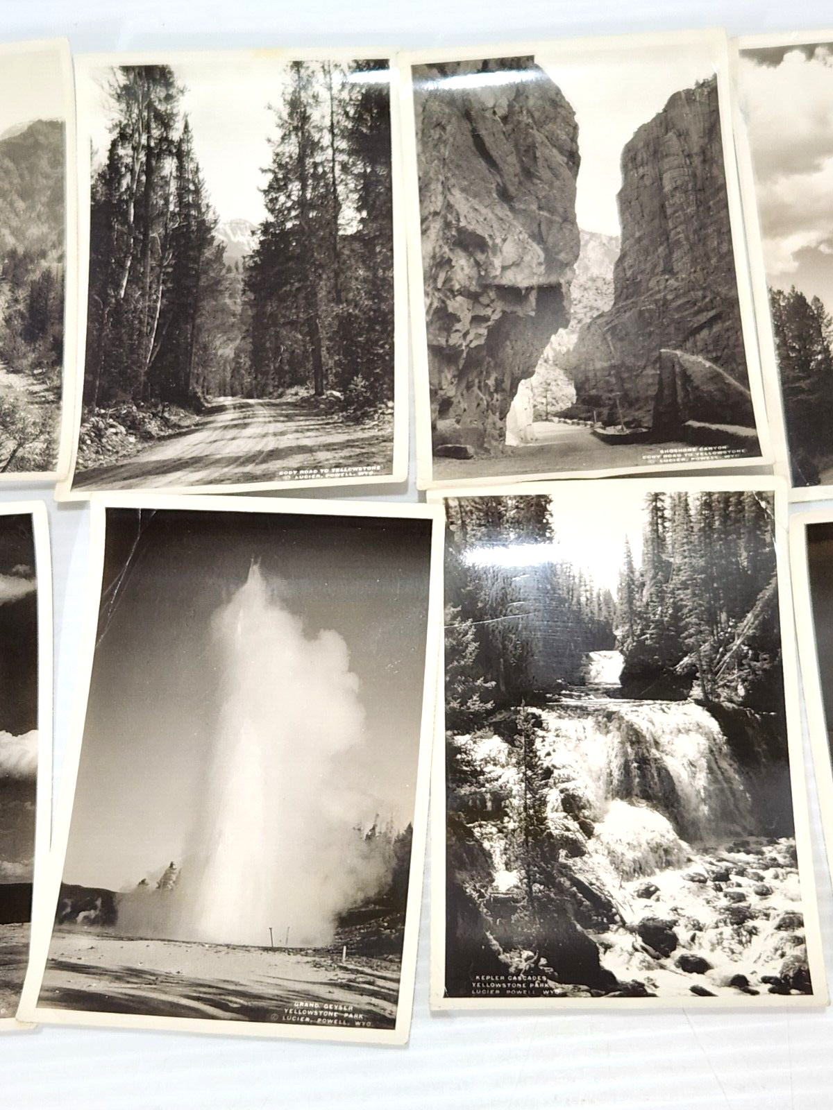 Lot of 28 Vintage Souvenir Yellowstone Park Black and White Photos 4″x6″