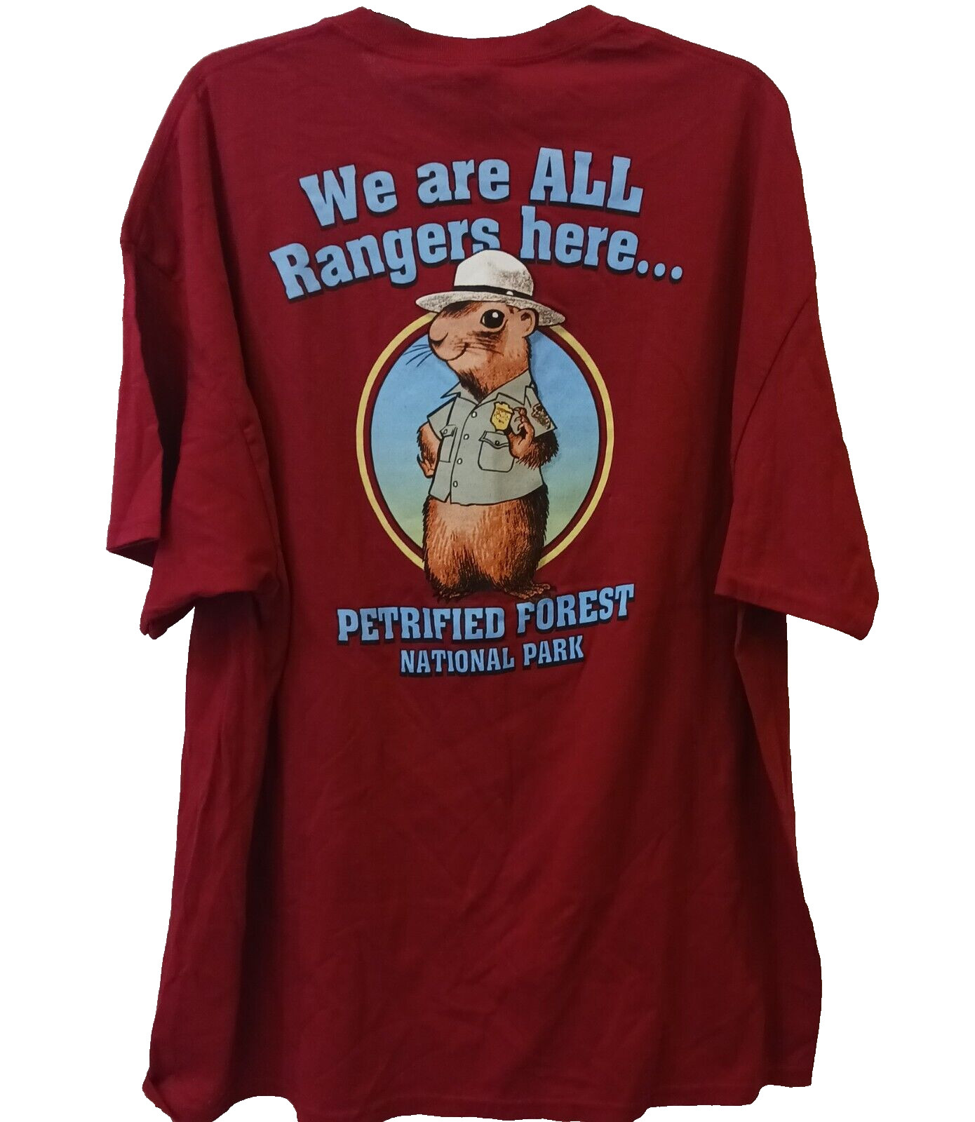 Petrified Forest T-Shirt Unisex Sz 2XL Red We Are All Rangers Here…Gildan #B1