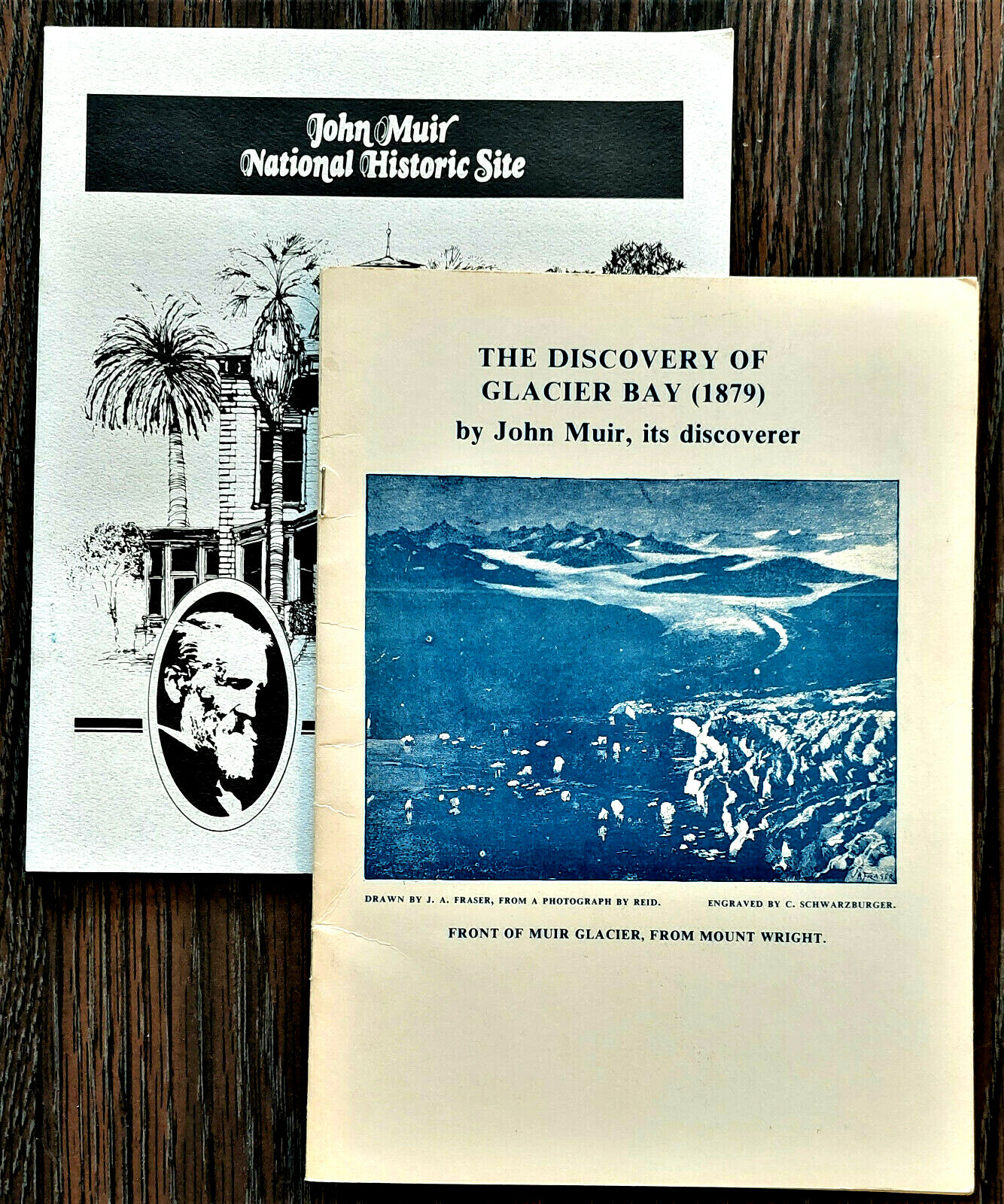 John Muir National Historic Site & Discovery of Glacier Bay by Muir, 2 booklets