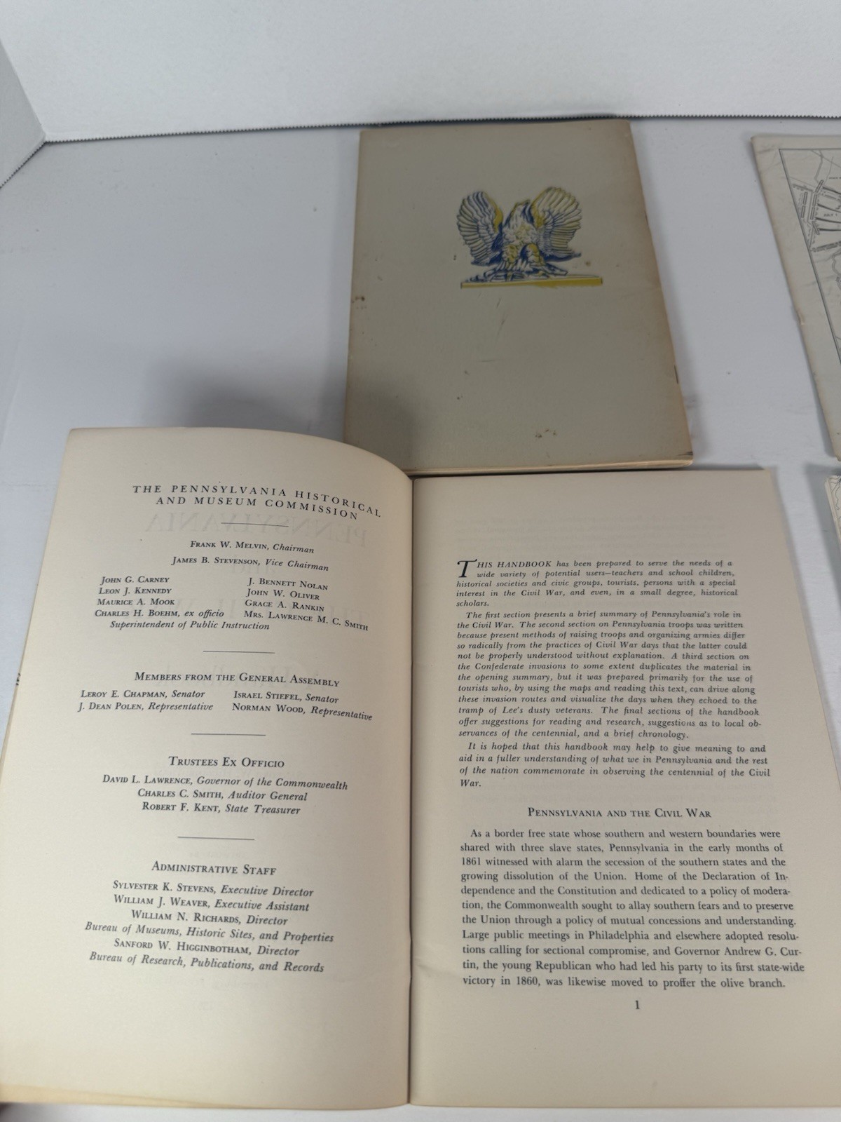 Gettysburg, PA- 1961 Guidebook – Illustrated, Maps – Civil War Lot 4 Booklets