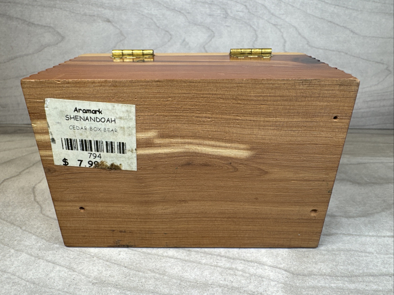 Vintage Shenandoah National Park Cedar Box Grizzly Bear Nature Wood Souvenir