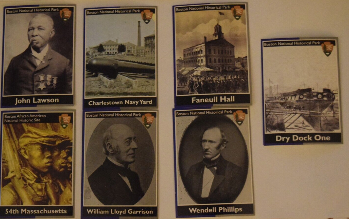 7 NPS SITE “BOSTON NTL HISTORICAL PARK – 54th Mass Unit” (2.0″ x 3.25″) Cards8
